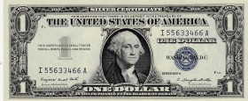 United States of America, 1 Dollar, 1957, XF, p419a 
Serial Number: I55633466A
Estimate: 25-50 USD