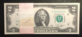 United States of America, 2 Dollars, 1976, UNC, p461, HALF BUNDLE
Star Notes
Estimate: 700-1400 USD