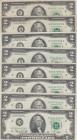 United States of America, 2 Dollars, 1976, p461, (Total 8 banknotes)
2 Dollar (6), UNC; 2 Dollar (2), VF
Estimate: 25-50 USD