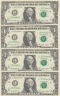 United States of America, 1 Dollar, 2009, UNC, p530, (Total 4 banknotes)
Serial Number: L17577686H, L17577680H, L17577681H, L17577645H
Estimate: 25-...
