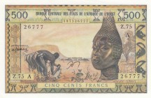 West African States, 500 Francs, 1964, AUNC, p702 
Serial Number: Z.75 26777
Estimate: 100-200 USD
