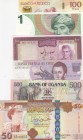 Mix Lot, 0, UNC, (Total 6 banknotes)
Chile 2.000 Pesos, 2004; Uganda 500 Shillings, 1998; Mexico 100 Pesos, 2017; Libya 50 Dinars, 2008; Israel 1 Lir...