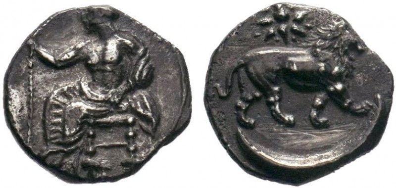 CILICIA, Myriandros. Mazaios. Satrap of Cilicia, 361/0-334 BC. AR Obol. Baaltars...
