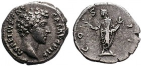 Marcus Aurelius AR Denarius, Honos reverse
Marcus Aurelius , as Caesar (139-161 AD). AR Denarius . Roma
Obv. AVRELIVS CAESAR AVG PII F, bare head to r...