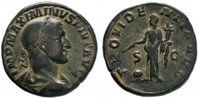 Maximinus I, 235-238.AE Dupondius , Rome, 235-236. IMP MAXIMINVS PIVS AVG Radiate, draped and cuirassed bust of Maximinus I to right, seen from behind...