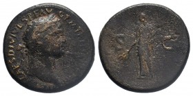Titus, 79-81. Sestertius , Orichalcum, , Eastern mint, most likely in Thrace, 80-81.
IMP T CAES DIVI VESP F AVG P M TR P P P COS VIII Laureate head of...