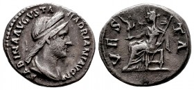 Sabina (117-136 AD). AR Denarius. Vesta reverse, RIC II 410

Condition: Very Fine

Weight: 3.2 gr
Diameter:18 mm