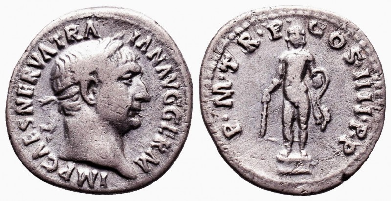 TRAJAN (98-117). Silver Denarius. Rome.

Condition: Very Fine

Weight: 3.0 gr
Di...