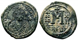 Maurice Tiber (582-602), AE Follis,

Condition: Very Fine

Weight: 12.0 gr
Diameter:30 mm