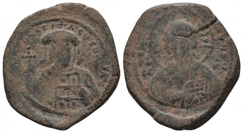 BYZANTINE. 1028-1034. Æ follis (anonymous). Bust of Christ
Condition: Very Fine
...