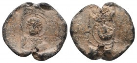 BYZANTINE SEALS. Uncertain (Circa 9th - 11th century).

Condition: Very Fine

Weight: 3,46 gr
Diameter:19 mm