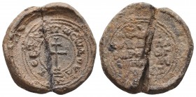 BYZANTINE SEALS. Uncertain (Circa 9th - 11th century).

Condition: Very Fine

Weight: 13.43 gr
Diameter:27 mm