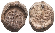 BYZANTINE SEALS. Uncertain (Circa 9th - 11th century).

Condition: Very Fine

Weight: 16.70 gr
Diameter: 27 mm