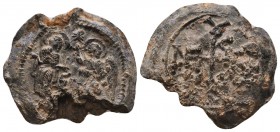 BYZANTINE SEALS. Uncertain (Circa 9th - 11th century).

Condition: Very Fine

Weight: 17.15 gr
Diameter:30 mm