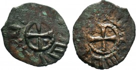 ARMENIA, Cilician Armenia. Baronial . Roupen I. 1080-1095. Æ Pogh. Cross pattée, with pellet in each angle / Cross pattée, with pellet in each angle. ...