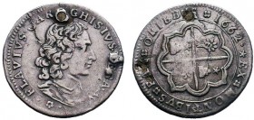 Italy. Papal states. Avignon. Alexander VII AD 1655-1667.
Luigino 1662 AR
FLAVIVS CARD GHISIVS LEGA AVE, bust of Cardinal Flavius Chigi, papal legate,...