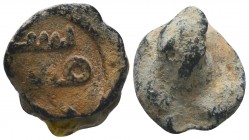 Rare Islamic Lead Seal PB, 

Condition: Very Fine

Weight: 10.18 gr
Diameter: 21 mm