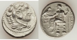 MACEDONIAN KINGDOM. Alexander III the Great (336-323 BC). AR tetradrachm (25mm, 16.43 gm, 4h). Choice XF, porosity. Lifetime issue of Tyre, dated Regn...