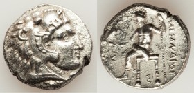 MACEDONIAN KINGDOM. Alexander III the Great (336-323 BC). AR tetradrachm (25mm, 16.03 gm, 12h). Choice XF, polished. Late lifetime issue of Sidon, dat...