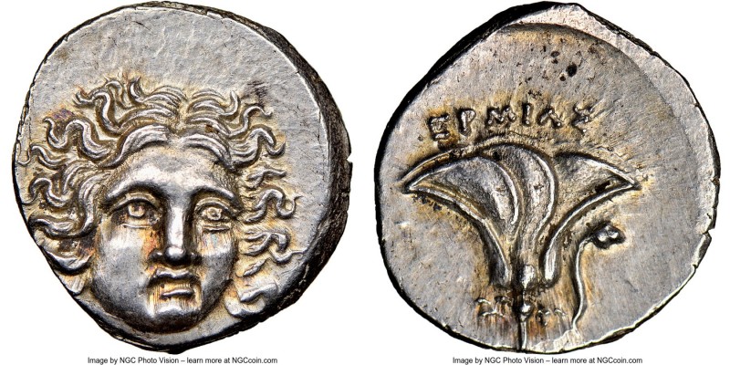 MACEDONIAN KINGDOM. Perseus (179-168 BC). AR drachm (15mm, 2.74 gm, 6h). NGC MS ...