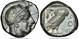 ATTICA. Athens. Ca. 440-404 BC. AR tetradrachm (24mm, 17.19 gm, 6h). NGC Choice XF 5/5 - 4/5. Mid-mass coinage issue. Head of Athena right, wearing cr...