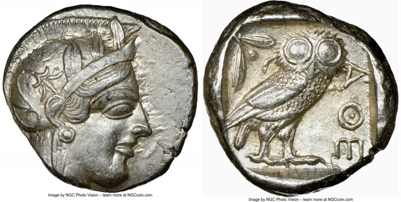 ATTICA. Athens. Ca. 440-404 BC. AR tetradrachm (24mm, 17.18 gm, 4h). NGC Choice ...