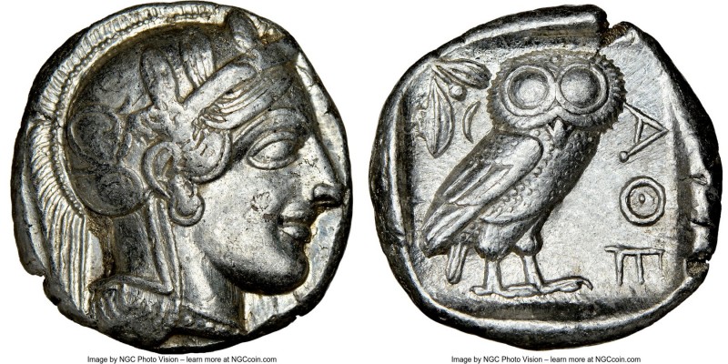 ATTICA. Athens. Ca. 440-404 BC. AR tetradrachm (23mm, 17.18 gm, 3h). NGC Choice ...