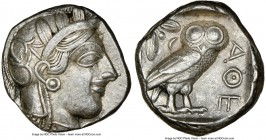 ATTICA. Athens. Ca. 440-404 BC. AR tetradrachm (23mm, 17.18 gm, 8h). NGC XF 5/5 - 5/5. Mid-mass coinage issue. Head of Athena right, wearing crested A...