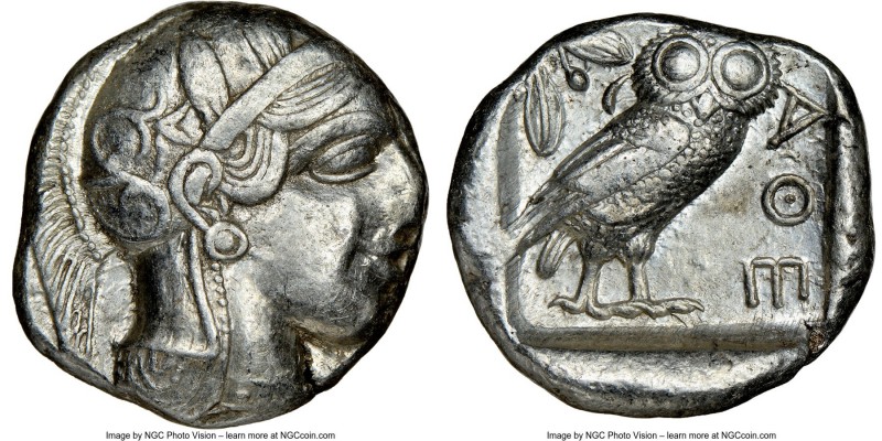 ATTICA. Athens. Ca. 440-404 BC. AR tetradrachm (24mm, 17.17 gm, 3h). NGC XF 3/5 ...