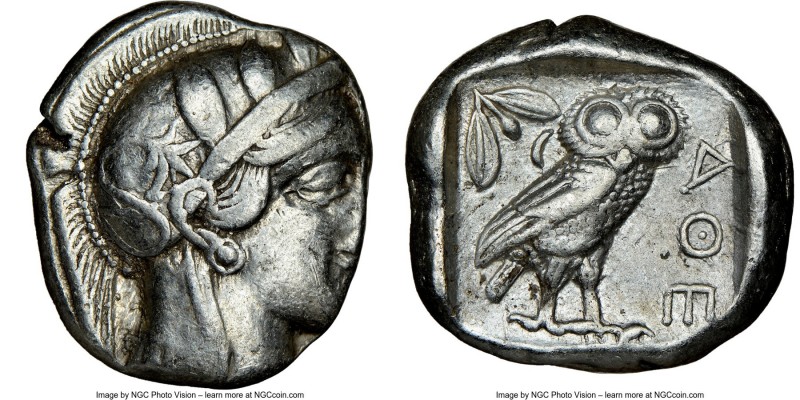 ATTICA. Athens. Ca. 440-404 BC. AR tetradrachm (24mm, 17.12 gm, 3h). NGC VF 2/5 ...