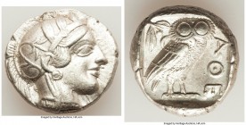 ATTICA. Athens. Ca. 440-404 BC. AR tetradrachm (25mm, 17.18 gm, 5h). XF. Mid-mass coinage issue. Head of Athena right, wearing crested Attic helmet or...
