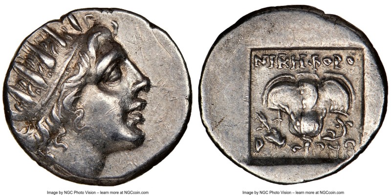 CARIAN ISLANDS. Rhodes. Ca. 88-84 BC. AR drachm (15mm, 11h). NGC Choice XF, ligh...
