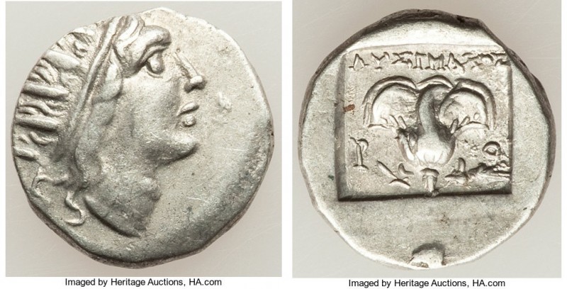 CARIAN ISLANDS. Rhodes. Ca. 88-84 BC. AR drachm (14mm, 2.26 gm, 11h). XF. Plinth...
