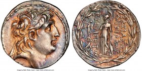 SELEUCID KINGDOM. Antiochus VII Euergetes (Sidetes) (138-129 BC). AR tetradrachm (29mm, 12h). Choice XF. Posthumous issue of Cappadocia. Diademed head...