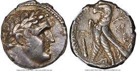 PHOENICIA. Tyre. Ca. 126/5 BC-AD 67/8. AR shekel (24mm, 13.85 gm, 12h). NGC XF 5/5 - 3/5. Dated Civic Year 168 (AD 42/3). Laureate head of Melqart rig...