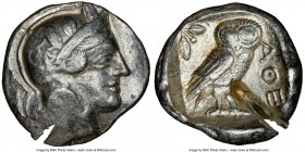 NEAR EAST or EGYPT. Ca. 5th-4th centuries BC. AR tetradrachm (24mm, 14.48 gm, 12h) NGC Choice VF 5/5 - 2/5, test cut. Head of Athena right, wearing cr...