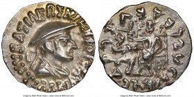 INDO-GREEK KINGDOMS. Bactria. Antialcidas (130-120 BC). AR Indic drachm (16mm, 12h). NGC Choice AU. Kapisa (?). ΒΑΣΙΛΕΩΣ ΝΙΚΗΦΟΡΟΥ / ΑΝΤΙΑΛΚΙΔΟΥ, diad...
