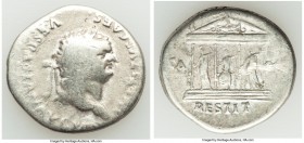 Titus (AD 79-81). AR cistphorus (27mm, 9.90 gm, 6h). Fine, scratches. Rome, AD 80-81. IMP TITVS CAES VESPASIAN AVG P M, laureate head of Titus right /...