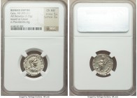 Geta (AD 198-209). AR denarius (19mm, 3.23 gm, 1h). NGC Choice AU 5/5 - 3/5. Rome, AD 203-208. P SEPTIMIVS GETA CAES, bare headed, draped, and cuirass...