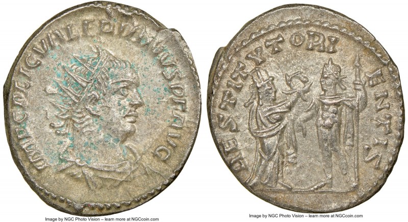 Valerian I (AD 253-260). BI antoninianus (21mm, 1h). NGC MS. Antioch. IMP C P LI...