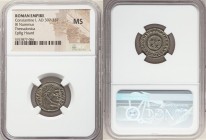 Constantine I the Great (AD 307-337). AE3 or BI nummus (19mm, 6h). NGC MS. Thessalonica, 3rd officina, AD 320. CONSTAN-TINVS AVG, laureate head of Con...