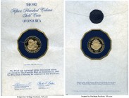 Republic gold Proof 1500 Colones 1982-FM, Franklin mint, KM213. Mintage: 724. Coronado and Columbus issue. Included with Franklin mint sealed envelope...