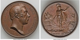 "Capture of San Sebastian" bronze Medal MDCCCXIII (1813) AU, Eimer-1026, BHM-761. 40.9mm. 37.09gm. By T. Webb & G. Mills. LIEUT GENERAL LORD LYNEDOCH ...