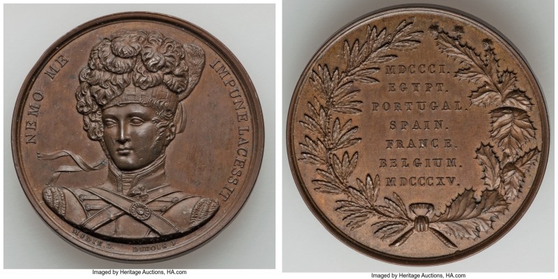 "Scottish Regiments Victory Honors" bronze Medal 1815 UNC, Eimer-1081, Bram-1702...