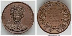 "Scottish Regiments Victory Honors" bronze Medal 1815 UNC, Eimer-1081, Bram-1702. 40.9mm. 38.47gm. By Mudie. NEMO ME IMPUNE LACESSIT Facing bust of Sc...