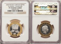 Elizabeth II silver Proof Piefort "Olympic Handover" 2 Pounds 2008 PR70 Ultra Cameo NGC, KM-P65. Silver 2 pounds with gilt ring. 

HID09801242017
...