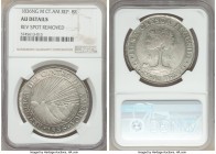 Central American Republic 8 Reales 1836 NG-M AU Details (Reverse Spot Removed) NGC, Nueva Guatemala mint, KM4. Lightly toned, underlying luster. 

H...