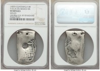 Central American Republic Counterstamped 8 Reales ND (1839) VF Details (Holed) NGC, Mexico City, KM107. 24.40gm. Counterstamp (VF Standard). Type II C...