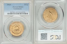 Republic gold 10 Quetzales 1926-(P) MS62 PCGS, Philadelphia mint, KM245. One year type. AGW 0.4837 oz. 

HID09801242017

© 2020 Heritage Auctions ...