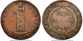 Republic 2 Centimes L'An 26 (1828) VF20 Brown NGC, KM-A22.

HID09801242017

© 2020 Heritage Auctions | All Rights Reserved